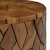 vidaXL Tabouret mosa&iuml;que Marron Bois de teck solide