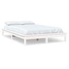 vidaXL Cadre de lit sans matelas blanc 140x190 cm bois de pin massif