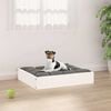 vidaXL Lit pour chien Blanc 51,5x44x9 cm Bois de pin solide