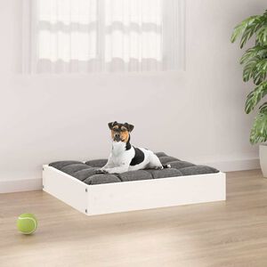 vidaXL Lit pour chien Blanc 51,5x44x9 cm Bois de pin solide