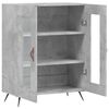 vidaXL Buffet gris b&eacute;ton 69,5x34x90 cm bois d'ing&eacute;nierie