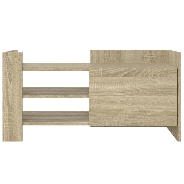 vidaXL Meuble TV ch&ecirc;ne sonoma 80x35x40 cm bois d'ing&eacute;nierie
