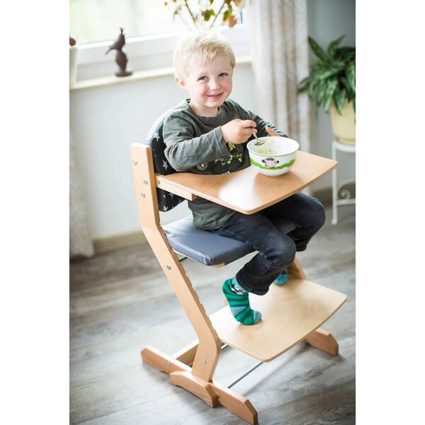 tiSsi Coussin de si&egrave;ge pour chaise haute Anthracite &Eacute;toiles