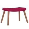 vidaXL Chaise de relaxation avec repose-pied Rouge bordeaux Velours