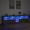 vidaXL Buffet avec lumi&egrave;res LED sonoma gris 283x37x67 cm