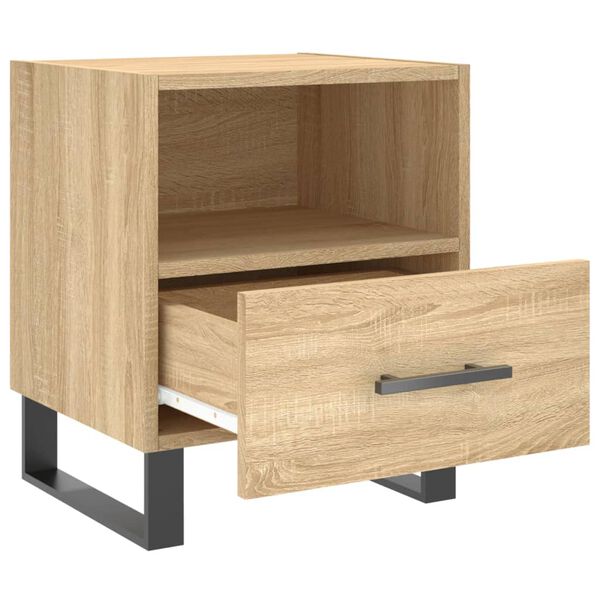 vidaXL Table de chevet ch&ecirc;ne sonoma 40x35x47,5 cm bois d&rsquo;ing&eacute;nierie