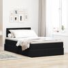 vidaXL Lit de Rangement avec matelas Noir 120 x 190 cm Velours