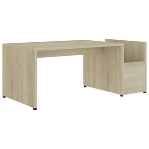 vidaXL Table basse Ch&ecirc;ne sonoma 90x45x35 cm bois d&rsquo;ing&eacute;nierie