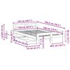 vidaXL Cadre de lit sans matelas blanc 120x190 cm bois de pin massif