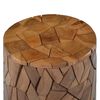 vidaXL Tabouret mosa&iuml;que Marron Bois de teck solide