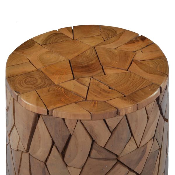vidaXL Tabouret mosa&iuml;que Marron Bois de teck solide