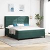 vidaXL Lit &agrave; ressorts avec matelas Vert fonc&eacute; 200 x 180 cm Polyester