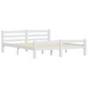 vidaXL Cadre de lit sans matelas blanc bois de pin massif 160x200 cm