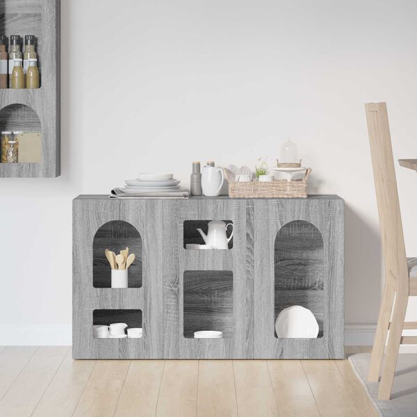 vidaXL Buffet Gris Sonoma 100 x 35 x 59 cm Bois d'ing&eacute;nierie