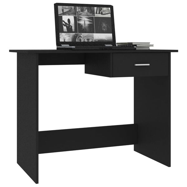 vidaXL Bureau Noir 100x50x76 cm Bois d&rsquo;ing&eacute;nierie