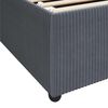 vidaXL Cadre de lit avec matelas Gris fonc&eacute; 120 x 190 cm tissu