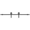 vidaXL Kit de quincaillerie de porte coulissante 183 cm Acier Noir