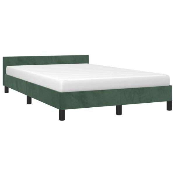 vidaXL Cadre de lit sans matelas vert foncé 120x190 cm velours