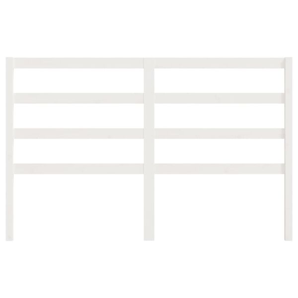 vidaXL Tête de lit Blanc 126x4x100 cm Bois massif de pin