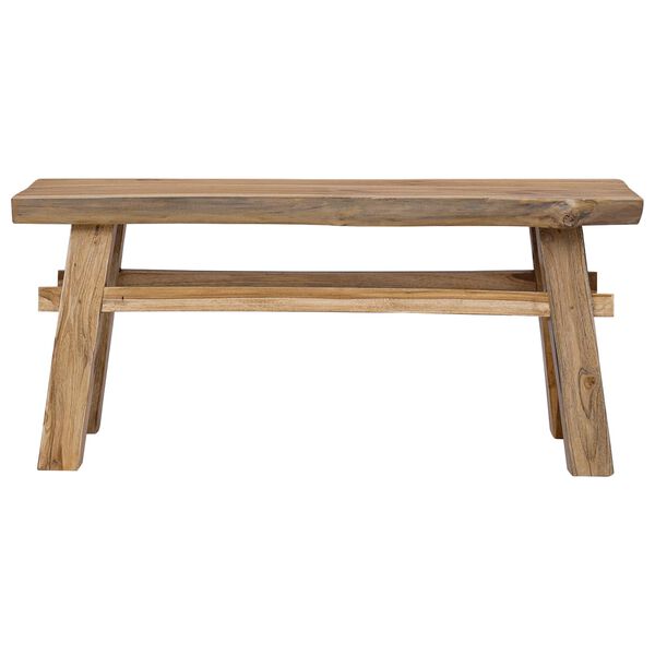 vidaXL banc Naturel 100 x 29 x 43,5 cm Bois de teck massif