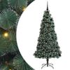 vidaXL Arbre de No&euml;l artificiel pr&eacute;-&eacute;clair&eacute; avec ensemble de boules