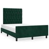 vidaXL Cadre de lit sans matelas vert fonc&eacute; 120x200 cm velours