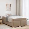 vidaXL Cadre de lit avec matelas Cappuccino 120 x 190 cm tissu