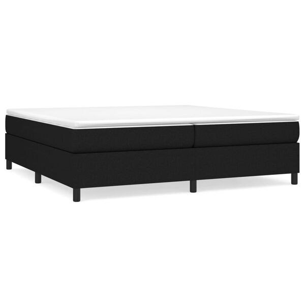 vidaXL Sommier &agrave; lattes de lit avec matelas Noir 200x200 cm Tissu