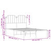 vidaXL Cadre de lit m&eacute;tal sans matelas et t&ecirc;te de lit blanc 120x190 cm