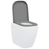 vidaXL Siège de Toilette à Libération Rapide Gris 44.5 x 35 x 3.6 cm
