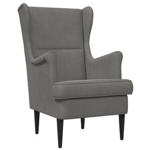 vidaXL Fauteuil Gris fonc&eacute; Velours