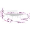 vidaXL Cadre de lit avec t&ecirc;te de lit Marron 200 x 200 cm Pin massif