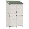 vidaXL Abri de jardin Blanc 106 x 56 x 176,5 cm Bois de Sapin Massif