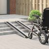 vidaXL Rampe de fauteuil roulant 2 pcs Noir 184,5 x 18,5 x 5 cm