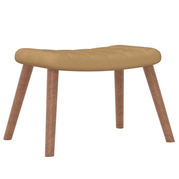 vidaXL Chaise &agrave; bascule avec repose-pied Marron Velours