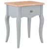 vidaXL Table de chevet Gris et marron 40x30x50 cm Bois de pin massif