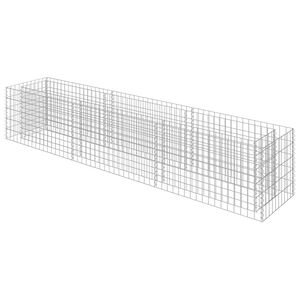 vidaXL Lit sur&eacute;lev&eacute; &agrave; gabion Acier galvanis&eacute; 270x50x50 cm