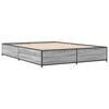 vidaXL Cadre de lit sans matelas sonoma gris 140x190 cm