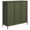 vidaXL Buffet haut vert olive 101,5x39x103,5 cm acier
