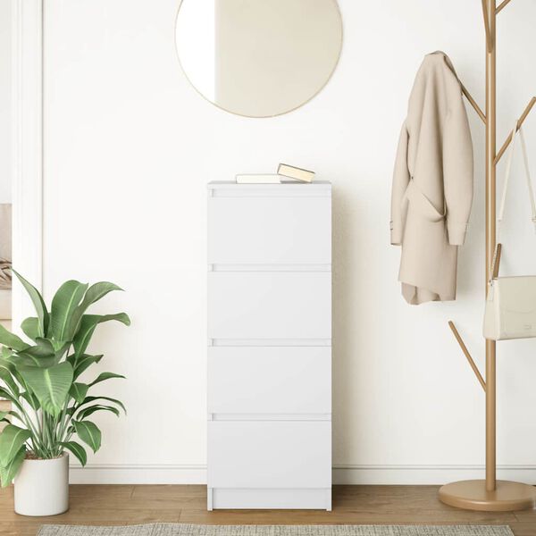 vidaXL Buffet blanc 37,5x35x99 cm bois d'ing&eacute;nierie