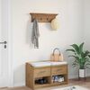 vidaXL Porte-manteau mural Naturel 70 x 10 x 20 cm Bois de teck massif