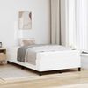 vidaXL Cadre de lit avec matelas Blanc 120 x 200 cm tissu