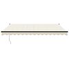 vidaXL Auvent r&eacute;tractable cr&egrave;me 4x3 m tissu et aluminium