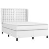 vidaXL Sommier &agrave; lattes de lit avec matelas Blanc 140x200cm Similicuir