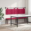 vidaXL T&ecirc;te de lit suspendue Bordeaux 190 x 55 x 5 cm Velours