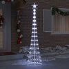 vidaXL Arbre de Noël LED Blanc froid 70 x 70 x 250 cm Métal