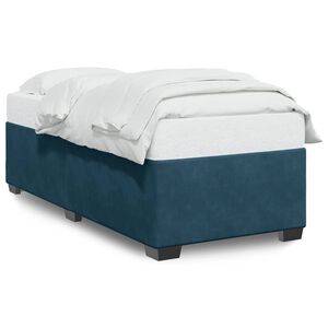 vidaXL Cadre de lit sans matelas bleu 90x190 cm velours