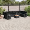 vidaXL Salon de jardin 11 pcs avec coussins noir r&eacute;sine tress&eacute;e