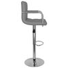 vidaXL Tabouret de bar Gris Similicuir