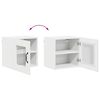 vidaXL Armoire de cuisine Kalmar 2 pcs Blanc brillant 40 x 31 x 40 cm